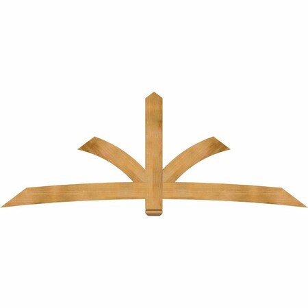 Ekena Millwork Davenport Rough Sawn Timber Gable Bracket, Western Red Cedar, 108"W x 40"H x 2"D x 6"F, 9/12 Pitch GBW108X40X0206DAV00RWR